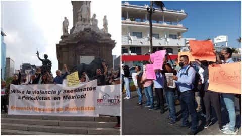 Periodistas protestan en todo el país por ola de violencia contra el gremio