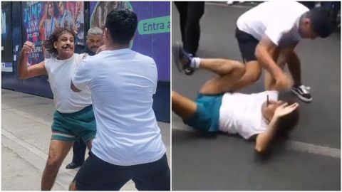 VIDEO: Profesor y alumno se enfrascan en una pelea en plena avenida
