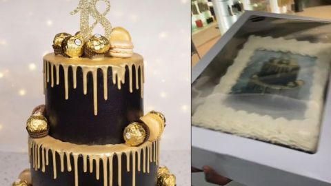 Pidió un diseño específico de pastel y se lo dieron como imagen