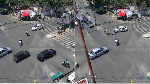 VIDEO: Motociclistas son embestidos por auto al pasarse un alto