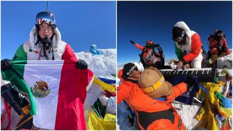 Joven mexicano conquista el Monte Everest y toca el piano en la cima