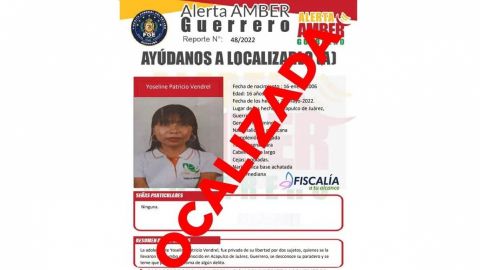 Localizan con vida a Yoseline Patricio, menor secuestrada en Acapulco