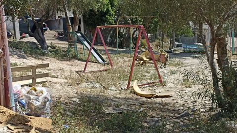 Por abandono en área verde, niños no pueden jugar