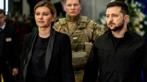 ''Ni la guerra me apartará de mi esposo'': primera dama de Ucrania
