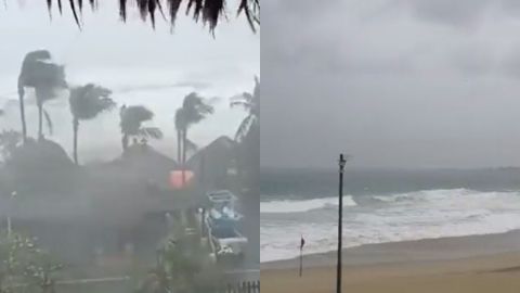 VIDEO: Así golpea el huracán Agatha la costa de Oaxaca