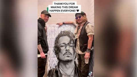 'Nada es imposible': fan sorprende a Johnny Depp al regalarle pintura de retrato
