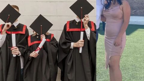 Escuela le negó aparecer en foto de graduación a alumna por usar vestido corto