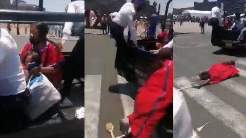 VIDEO: Patrulla arrastra por el asfalto a mujer triqui durante operativo