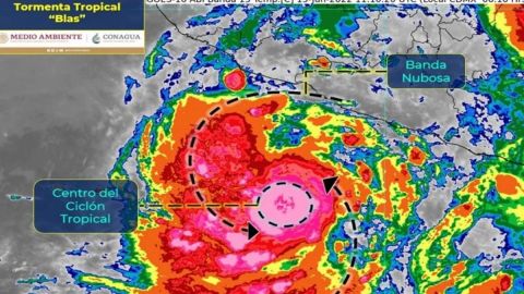 Tormenta tropical ''Blas'' se convertirá este miércoles en huracán categoría 1