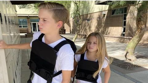 Diseñan chaleco antibalas para niños tras tiroteos en Estados Unidos