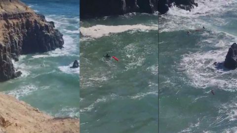 VIDEO: Reportan aparición de cuerpo flotando en Playas de Tijuana