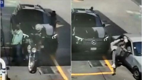 VIDEO: Atropellan a ladrón cuando le robaba a conductor que cargaba gasolina