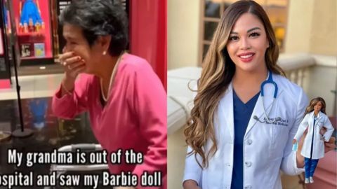 Abuelita llora al ver por primera vez a la Barbie doctora inspirada en su nieta