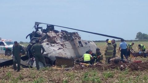 Cae helicóptero de la Marina en Sinaloa; hay 9 muertos