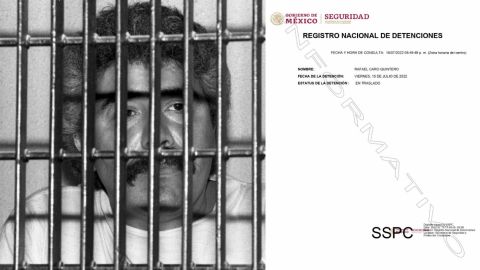 Registro Nacional de Detenciones confirma captura de Caro Quintero