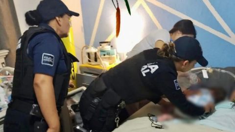 Salvan policías de Mexicali a bebé con crisis respiratoria