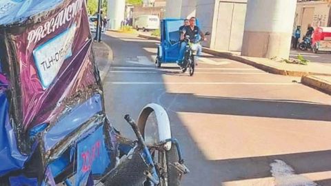 Mototaxista muere prensado por camioneta de grupo ''Los Intrépidos de Sinaloa''