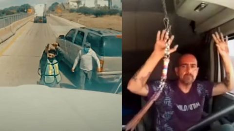 VIDEO: Hombres armados interceptan tráiler y bajan a conductor en pleno bulevar