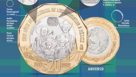 Ya circula moneda de 20 pesos conmemorativa a llegada de los Menonitas a México