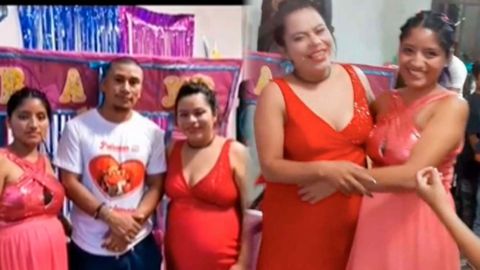 ¡A caray! Hombre celebra Baby Shower con sus dos esposas