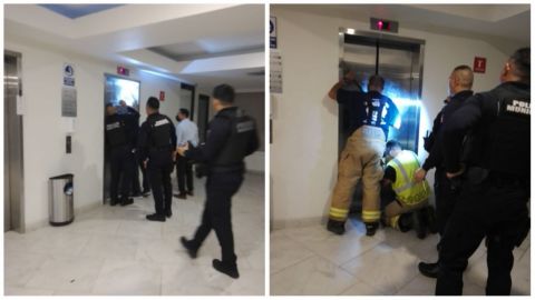 Se quedan 16 personas atrapadas en elevador en Mexicali