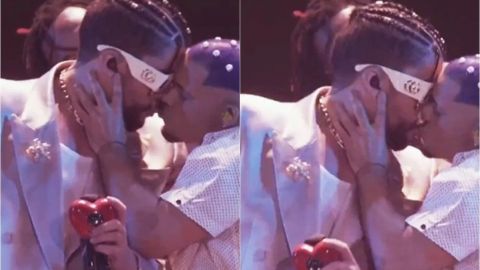 Bad Bunny besó a uno de sus bailarines durante los MTV VMAs