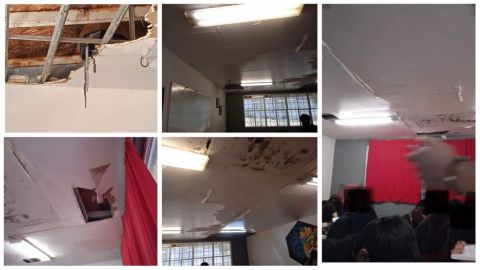 Denuncia ciudadana: Regreso a clases con techos rotos, temen temporada de lluvia