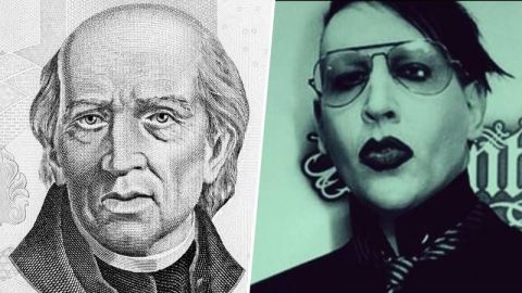 Marilyn Manson, padre ¿de la Patria? Lo comparan con adorno de Miguel Hidalgo