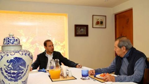 Porfirio Muñoz Ledo se reúne con el líder del PAN, Marko Cortés