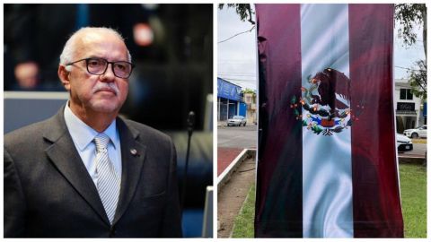Miguel Ángel Navarro, gobernador de Nayarit ''transgredió'' la bandera de México