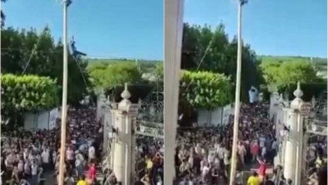 Sobrevive a caída de 9 metros cuando concursaba en "palo encebado" en Michoacán