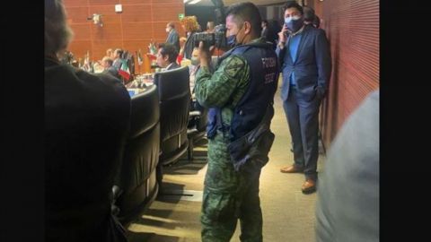 En la Cámara de Senadores sustituyen a camarógrafos con militares