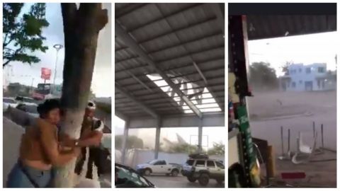 VIDEOS. Las impresionantes imágenes del tornado que sorprendió en Sinaloa