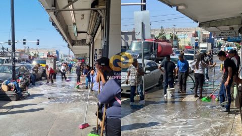 Comerciantes se reúnen y limpian la Zona Centro de Tijuana