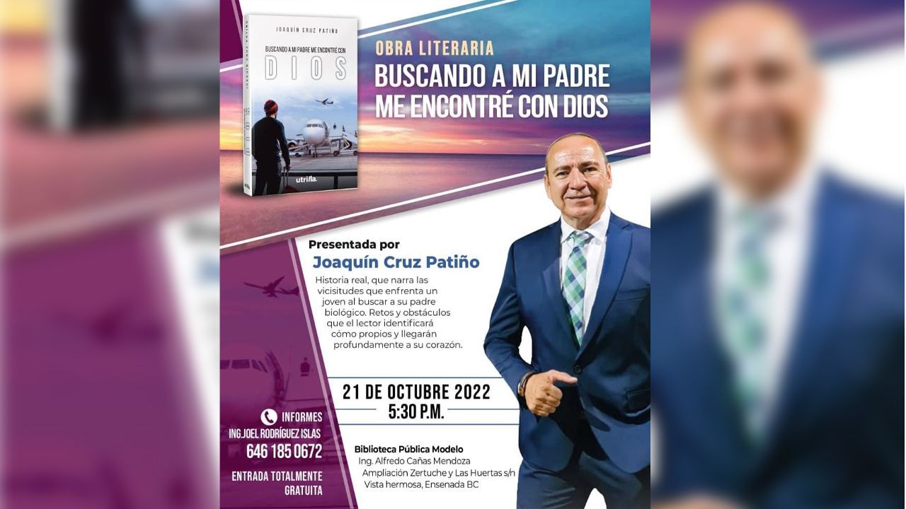 Presentarán el libro ´Buscando a mi padre, me encontré con Dios´