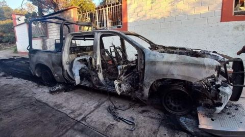 Incendian patrulla de la Guardia Nacional en Hidalgo y agreden a sus elementos