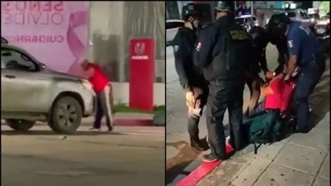 VIDEOS: Detienen al ''Shocker'', lo captan golpeando autos
