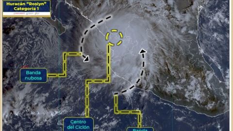 Huracán ''Roslyn'' pierde intensidad y baja a categoría 1