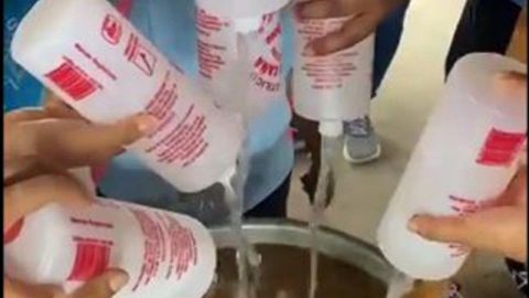 Jóvenes preparan ´aguas locas´ con alcohol etílico y se hacen virales