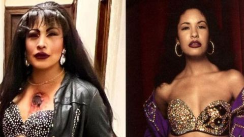 Indigna disfraz de Halloween de Selena con balazo en el cuerpo