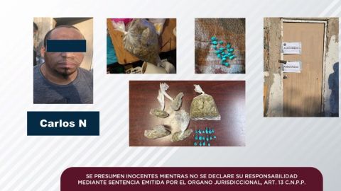 Por denuncia anónima detienen a sujeto con marihuana y metanfetamina