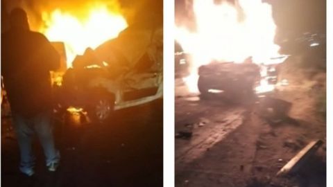 Reportan carambola en la México-Querétaro; hay autos en llamas