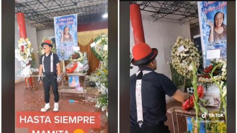 Viral: Payaso conmueve al llegar disfrazado al velorio de su mamá