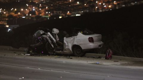 Fatal accidente paralizó la carretera libre Rosarito-Tijuana
