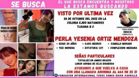 Buscan a Perla Yesenia Ortiz Mendoza, de 24 años