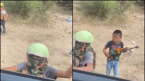 Niños juegan a hacer un retén con armas de juguete y video se vuelve viral