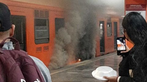 Se incendia tren en la estación Politécnico Línea 5 del Metro CDMX