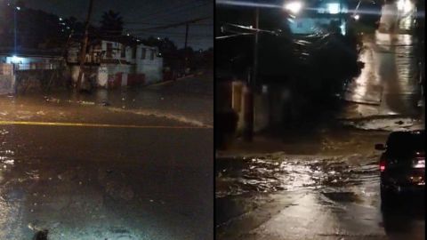Caída de árboles, derrumbes y vehículos varados por lluvias en Tijuana