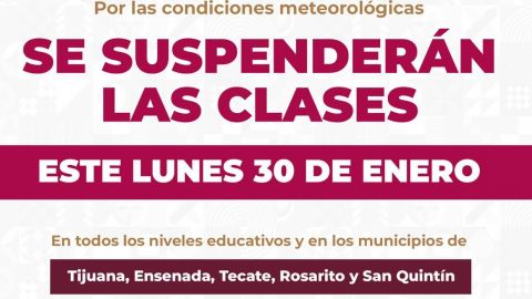 Anuncian suspensión de clases en BC