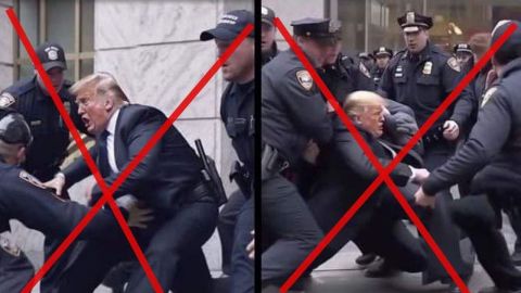 Difunden fotos fake de detención de Donald Trump